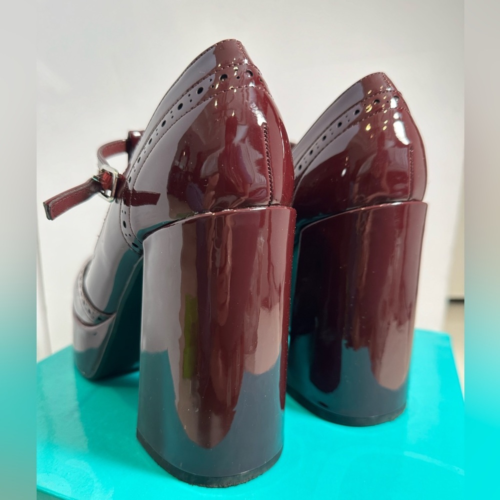 Women's Burgundy Platform Shoes ✨ - Picture 7 of 10